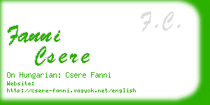 fanni csere business card